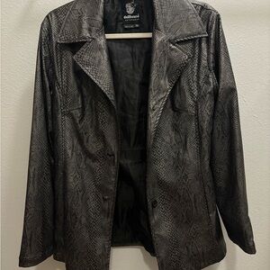 Dollhouse Women's Gray Snake Print Blazer